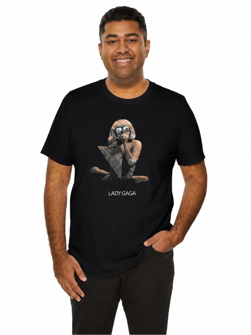 John Varvatos Grammy Label Lady Gaga 2010 Limited Edition Black T-Shirt, size L